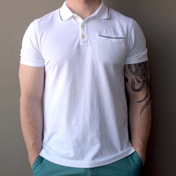 Banana Republic Other - Banana Republic Luxury Touch White Polo Shirt